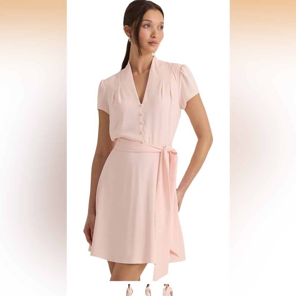 Ralph Lauren - Tie Waist Dress, Pink Opal NWT
